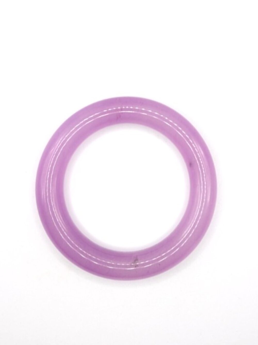 Vibrant 7" Ladies Lavender Purple Agate Bangle Bracelet 0.5" Diam. VGC